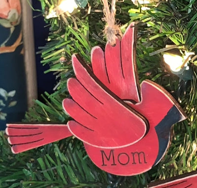 Cardinal Ornament w/ Name