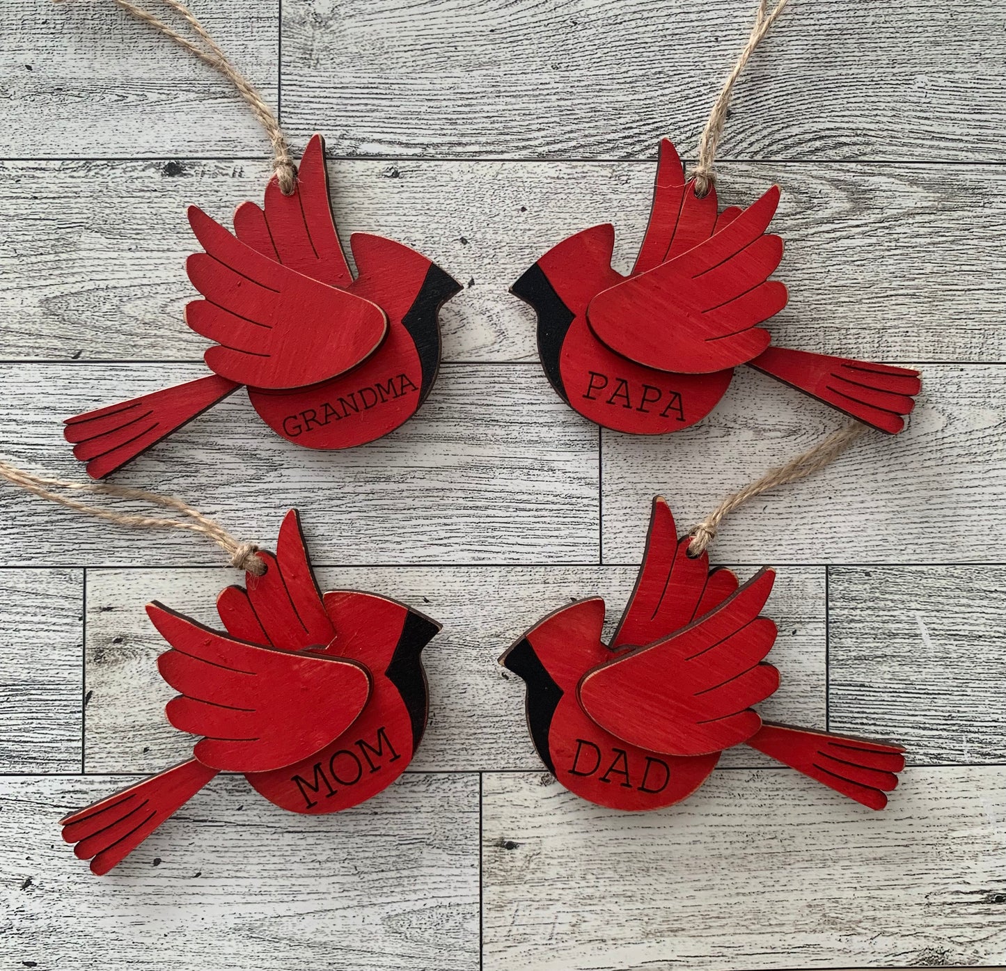 Cardinal Ornament w/ Name