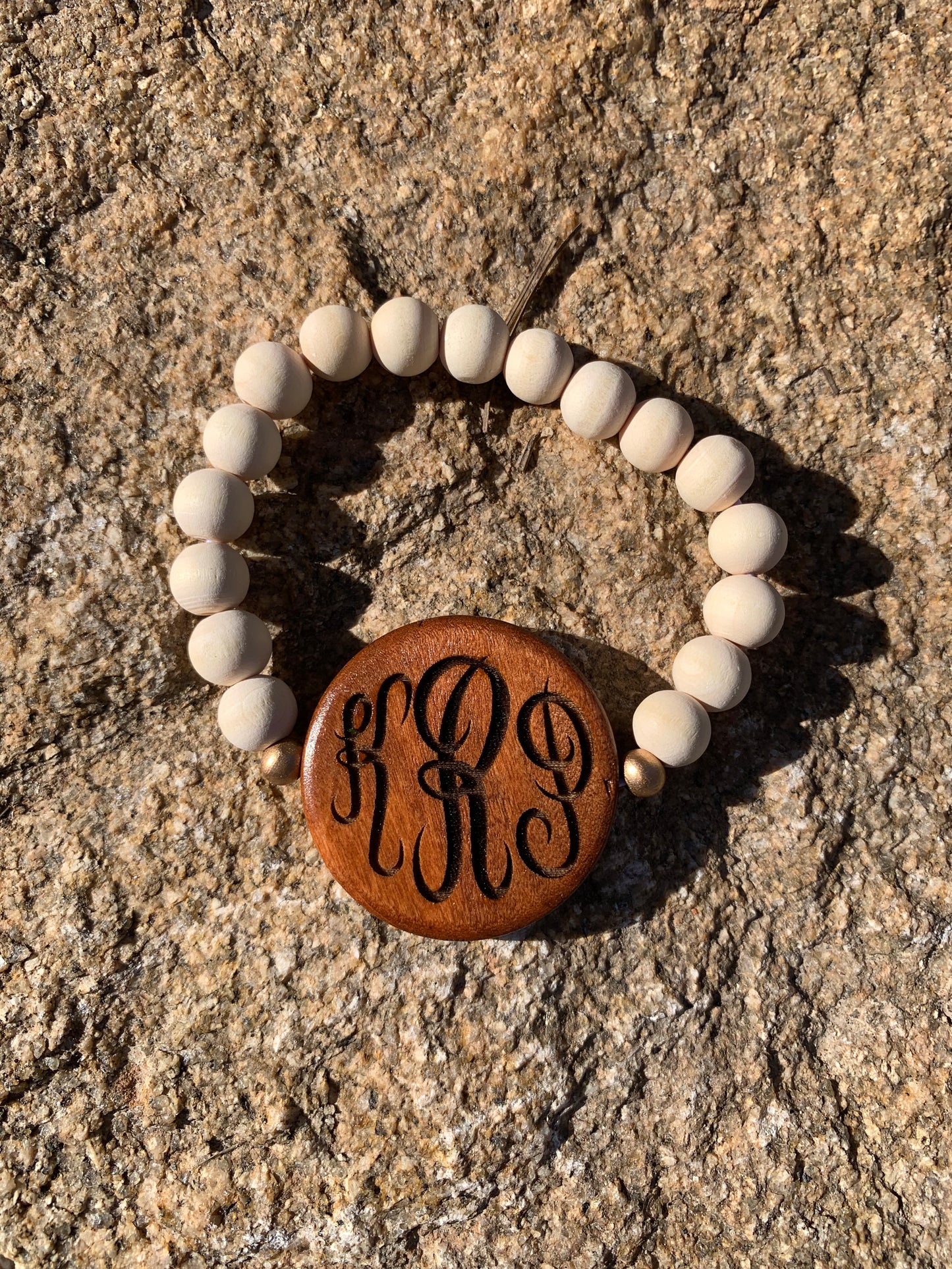 Monogrammed Bead Bracelet