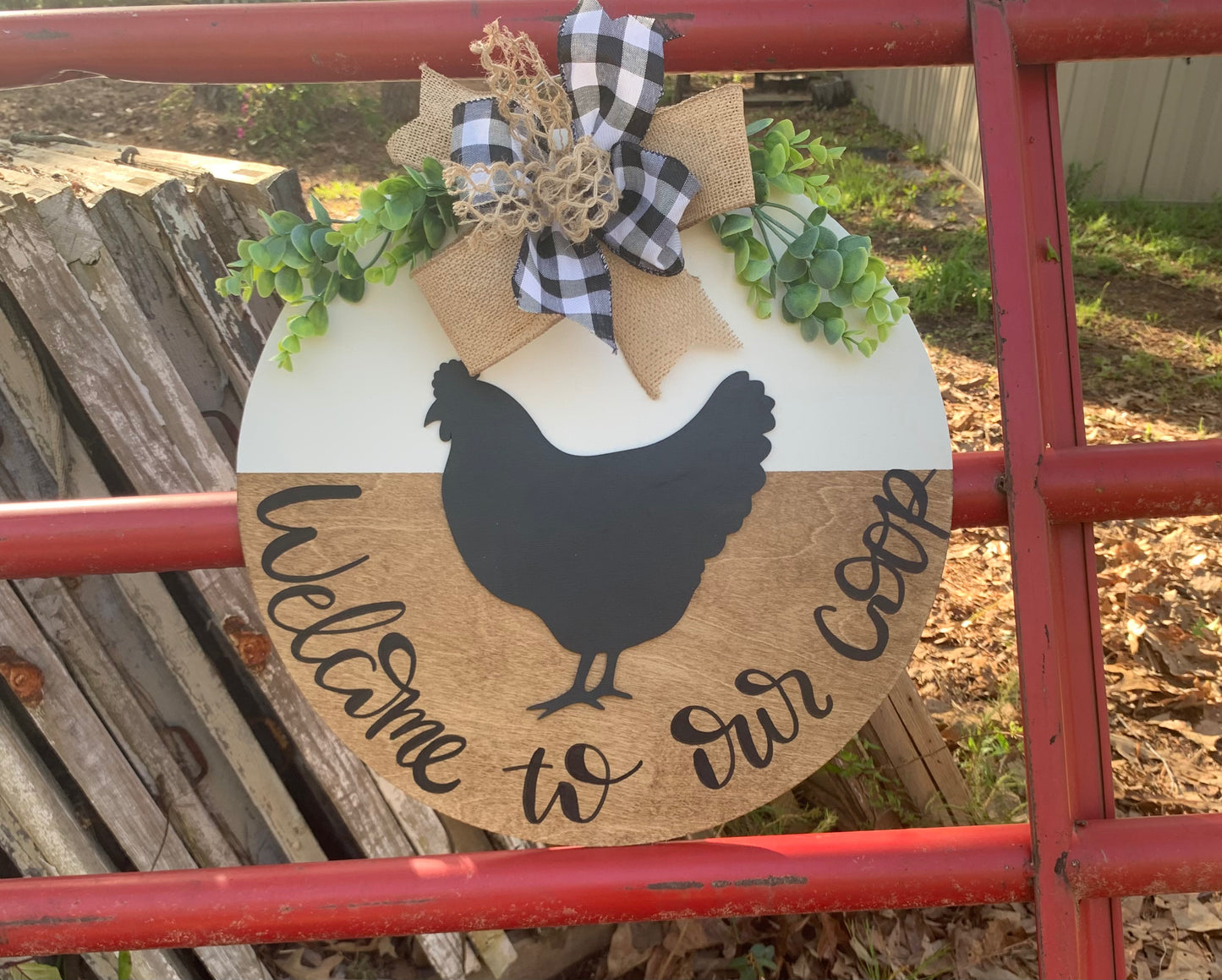 Welcome to our Coop Door Hanger