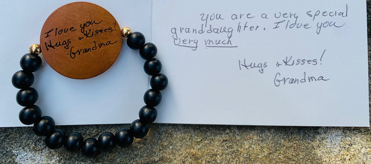 Loved Ones Handwritten Note Bracelet