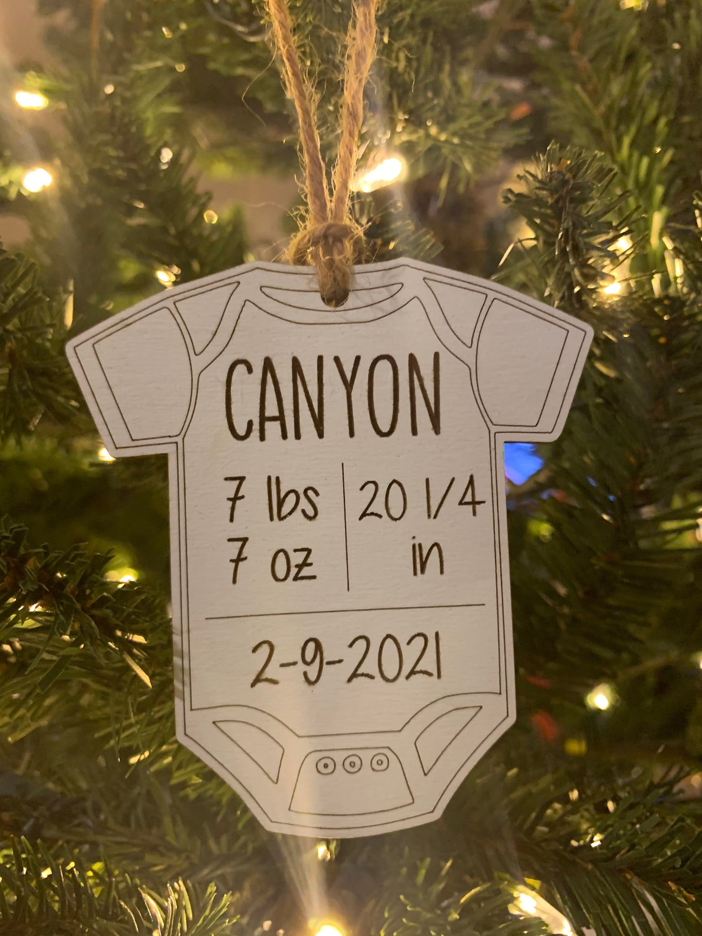 Baby Birth Stat Ornament
