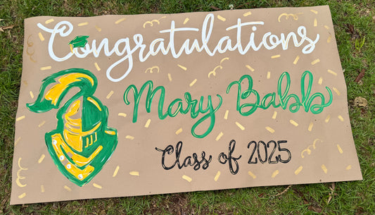 School logo Graduation Banner