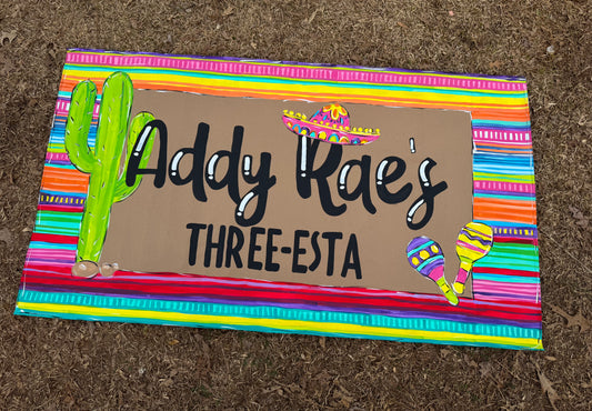 Three-Esta Birthday Banner