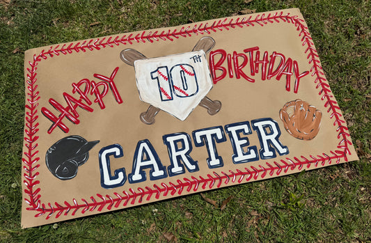 Baseball Birthday Banner