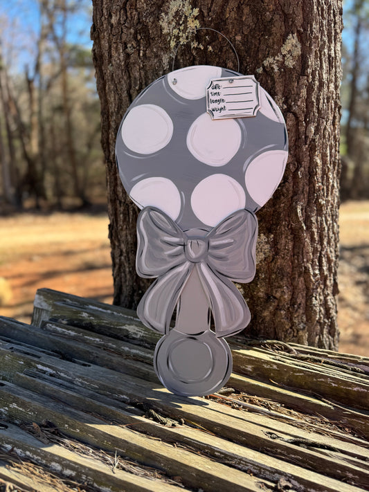 Baby Rattle Hospital Door Hanger