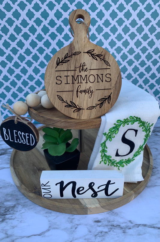 Personalized Mini Round Charcuterie Boards