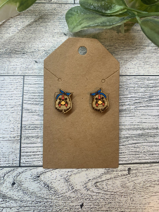 Chicken Stud Earrings