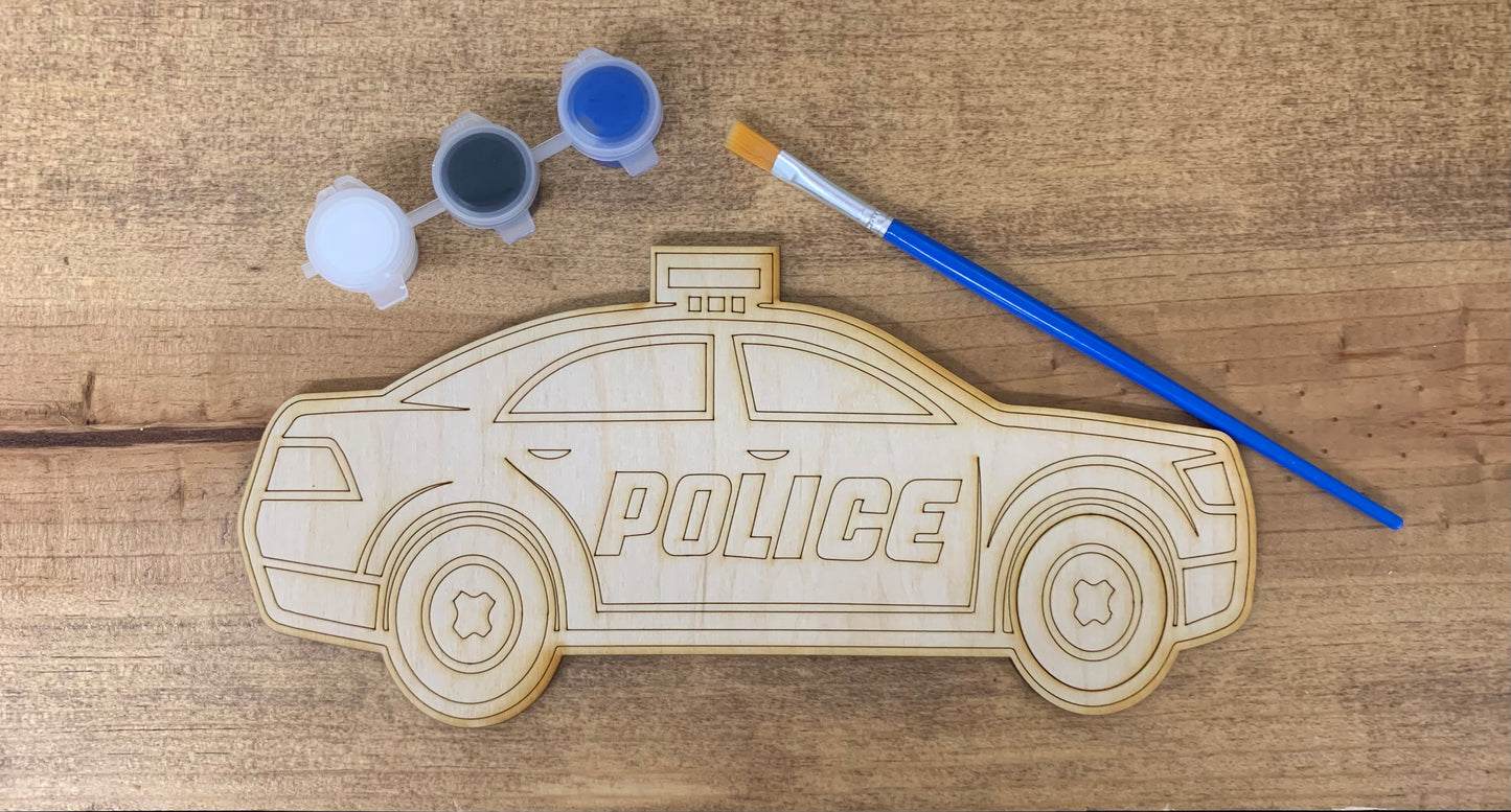 Police Car -Kids DIY Paint kit