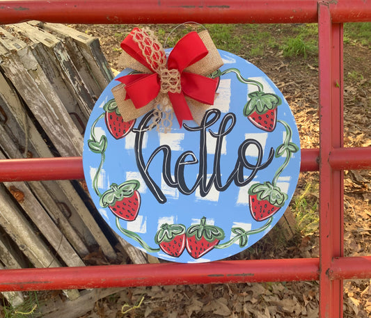 Strawberry Door Hanger