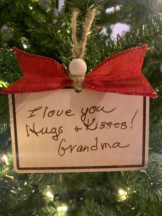 Loved Ones Handwritten Note Ornament